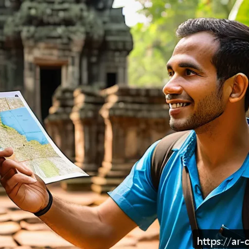 앙코르 유적 투어 가이드 선택법 - A professional Arab-speaking tour guide leading a culturally immersive Angkor temple tour for a dive...